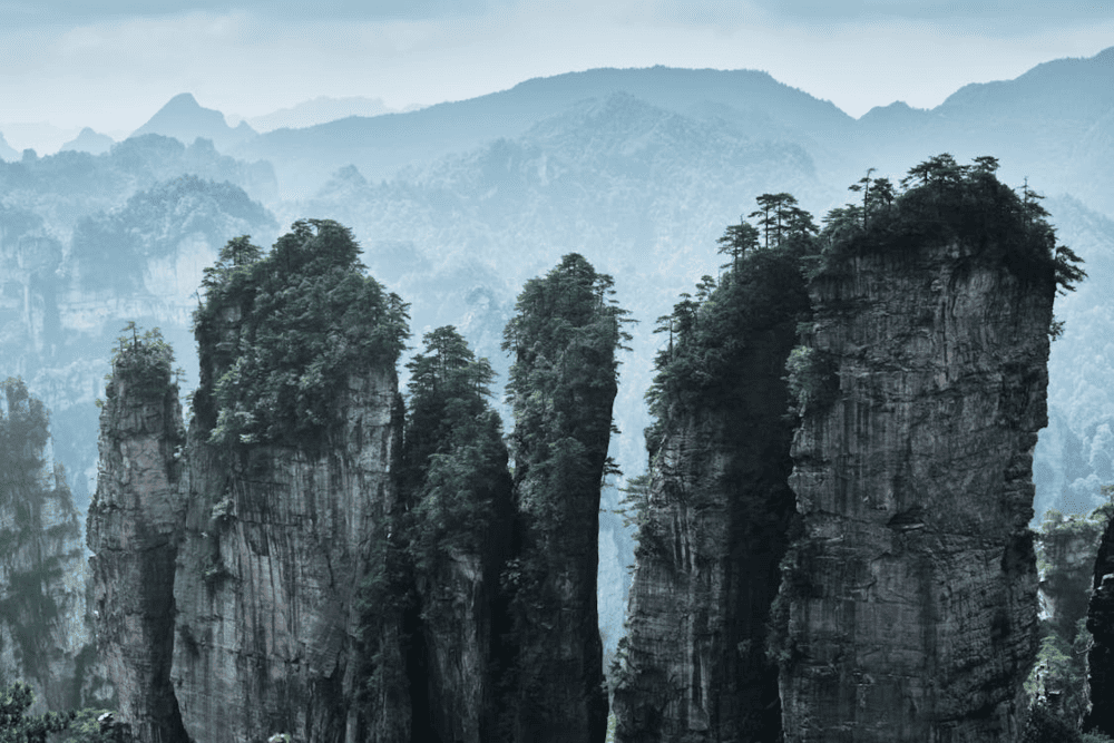 The surreal scenery and thrilling glass bridge system make this an unmissable destination in China (Source: Pexels)
